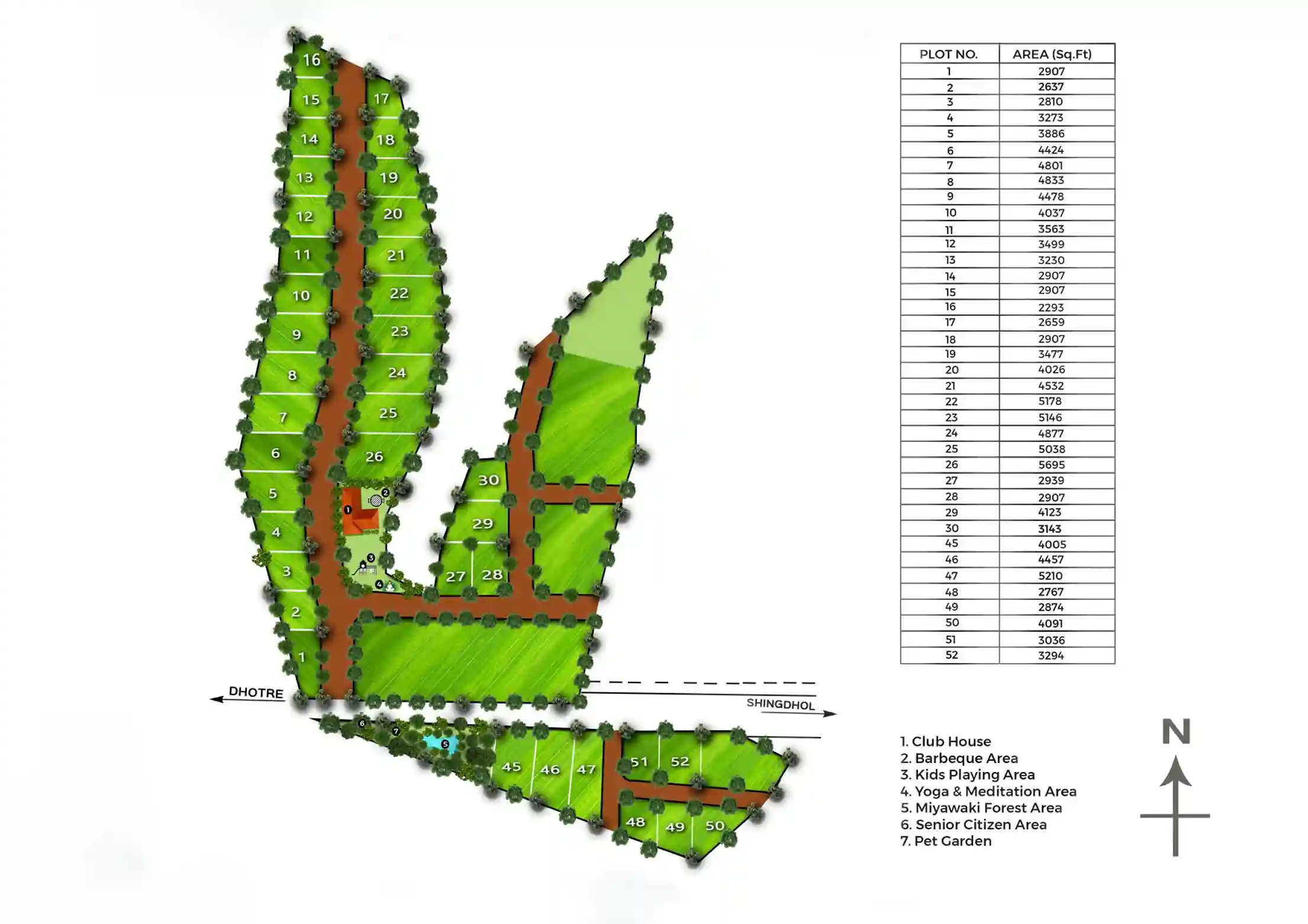 Detailed Plot Layout and Amenities Overview